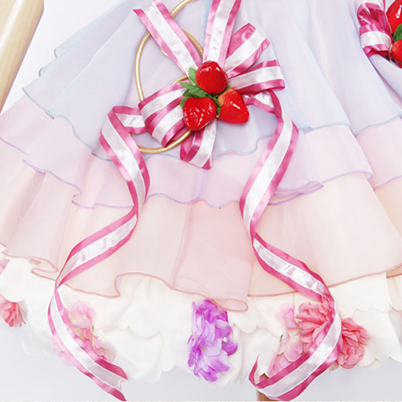 THE IDOLM@STER アイドルマスター 双葉杏 ティアードスカート イチゴ飾り 萌え萌え スカート コスプレ衣装 