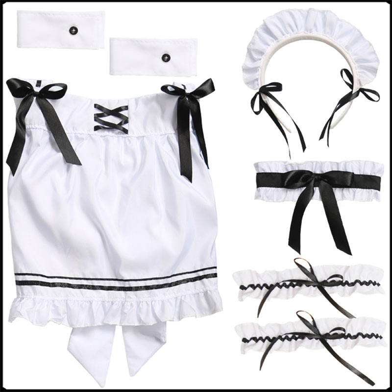 黒×白 可愛いメイド服 コスプレ衣装 蝶結び メイドドレス