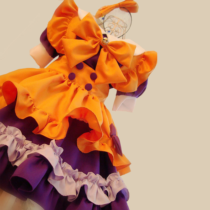 ハロウィン風 メイド服 可愛い裾 コスプレ衣装