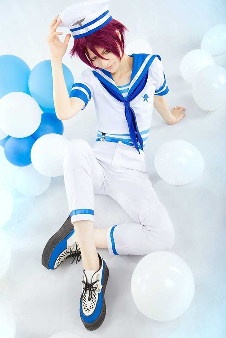 Free フリー 七瀬 遙 ななせ はるか セーラー服 コスプレ衣装 安い通販 送料無料